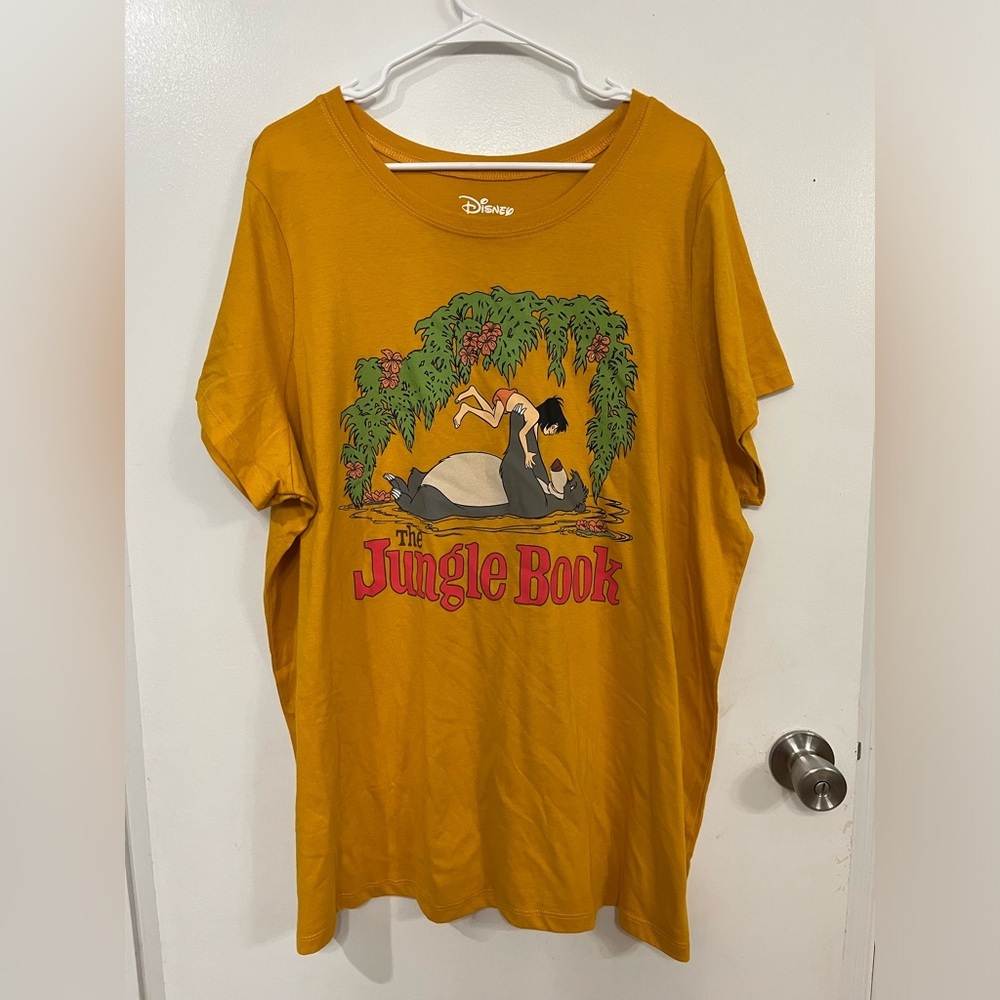 Disney Jungle Book Graphic Tee in Mustard Yellow, size 4X